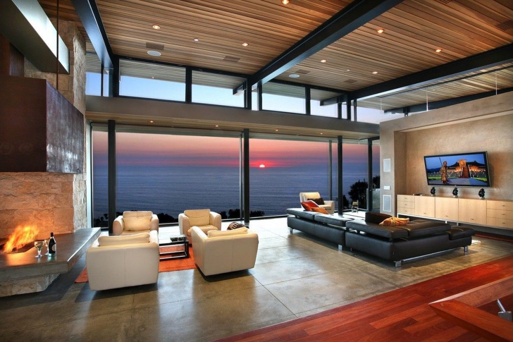 I beam images in an industrial beach house