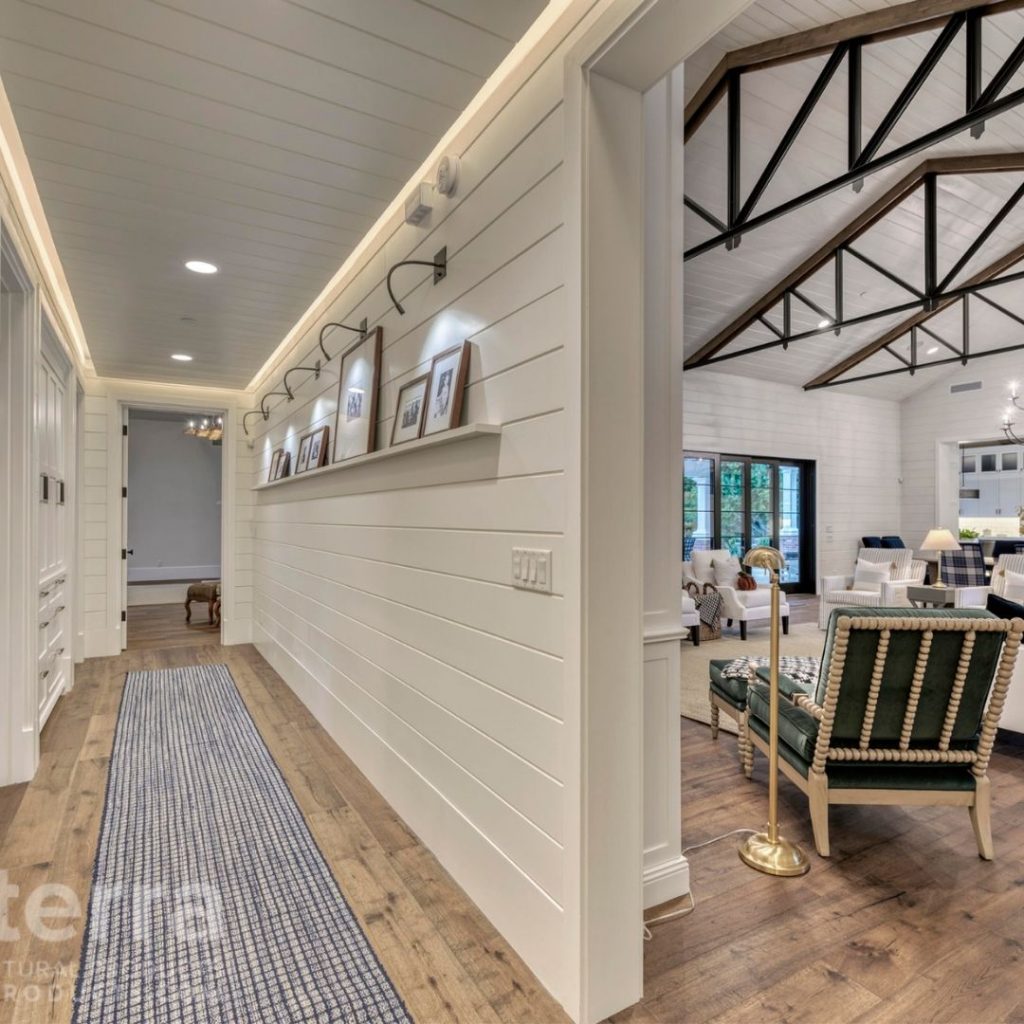 white wood ceiling