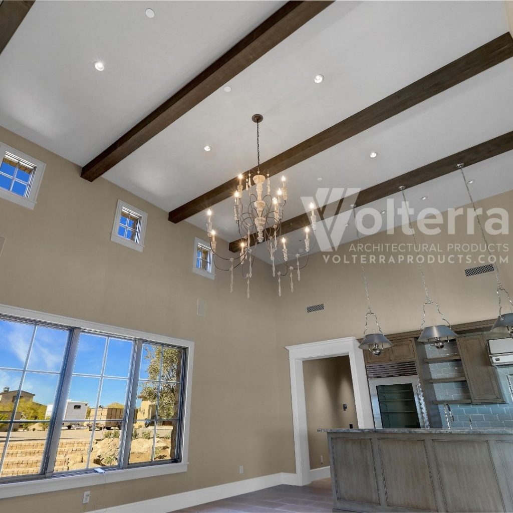 dark wood ceiling beams