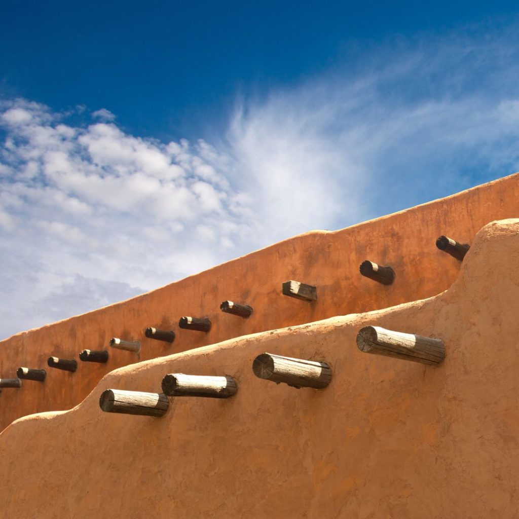 southwest style house with vigas