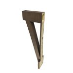 3⅝" x 5½" x 14" x 47½" Rough Sawn Faux Wood Bracket